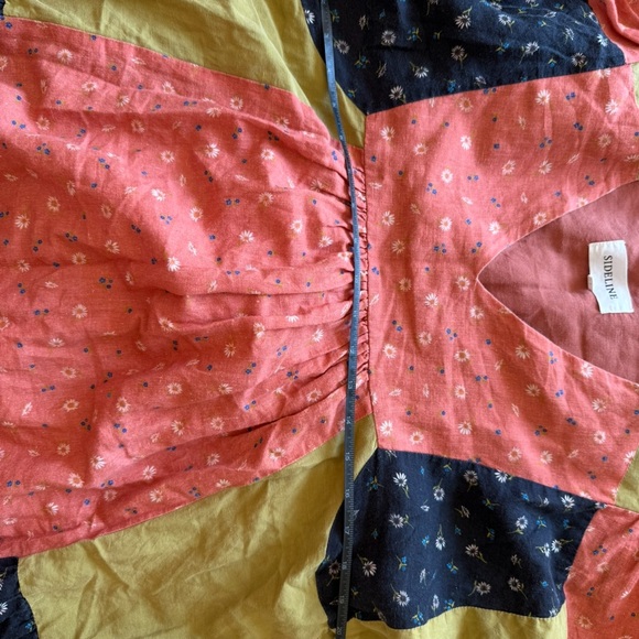 Sideline Colorful Patchwork Maxi Dress small - Picture 10 of 11